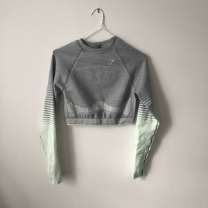 Gym shark crop long sleeve